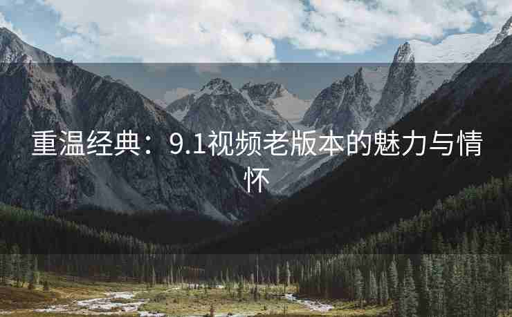 重温经典：9.1视频老版本的魅力与情怀